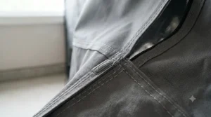 Close-up of a Gorilla grow tent demonstrating heavy-duty canvas fabric and thick thread construction.