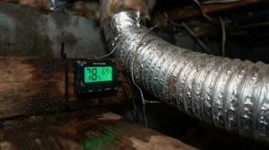 Managing moisture levels with a 6 inch inline fan for basement grow room environments