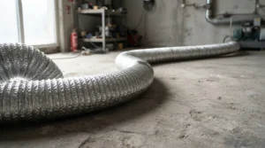 Flexible ducting connected to the AC Infinity Cloudline 4 inch bundle deal system