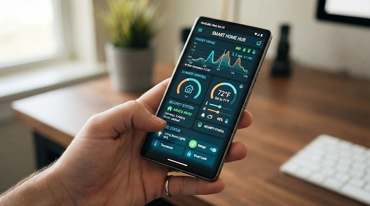 AC Infinity Cloudline 4 inch controller app showing the main dashboard interface on a smartphone
